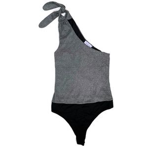 Lovers and Friends Mimi Metallic One Shoulder Bodysuit Small